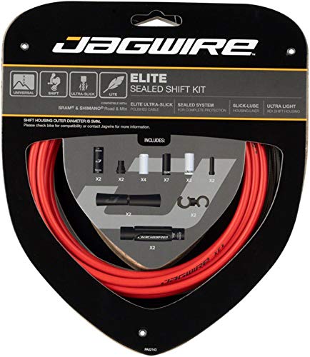Jagwire Road Elite Schaltzug, versiegelt, 2 Stück 2 x Getriebekabel, rot, Einheitsgröße Jagwire Road Elite Schaltzug, versiegelt, 2 Stück 2 x Getriebekabel, rot, Einheitsgröße von Jagwire