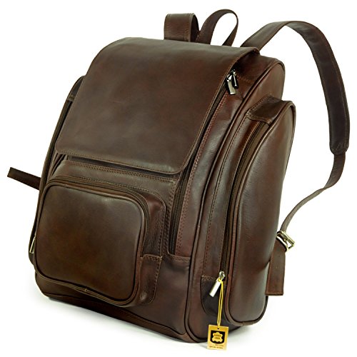 Jahn-Tasche Großer Lederrucksack Laptop Rucksack bis 15,6 Zoll, für Damen und Herren, Braun, 709 Jahn-Tasche Großer Lederrucksack Laptop Rucksack bis 15,6 Zoll, für Damen und Herren, Braun, 709 von Jahn-Tasche
