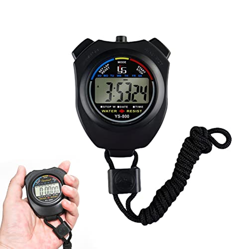 Jaimela Digital Sport Stoppuhr Timer, Handheld Chronograph Digital Uhren Stoppuhr mit Wecker, Kalender, Woche, für Fußball, Basketball, Laufen, Schwimmen, Fitness und mehr Jaimela Digital Sport Stoppuhr Timer, Handheld Chronograph Digital Uhren Stoppuhr mit Wecker, Kalender, Woche, für Fußball, Basketball, Laufen, Schwimmen, Fitness und mehr von Jaimela