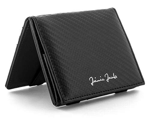 Jaimie Jacobs Flap Boy - Das Original - Magic Wallet mit Münzfach und RFID-Schutz Magischer Geldbeutel magisches Portmonaie Brieftasche mit Kleingeldfach Herren echtes Leder (Carbon) von Jaimie Jacobs