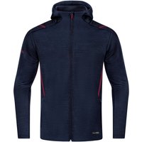 JAKO Challenge Kapuzenjacke Kinder marine meliert/maroon 128 von Jako