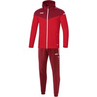 JAKO Champ 2.0 Trainingsanzug Polyester mit Kapuze rot/weinrot 4XL von Jako