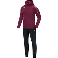 JAKO Classico Trainingsanzug Polyester mit Kapuze maroon 140 von Jako