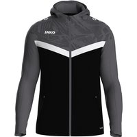 JAKO Iconic Trainingsjacke mit Kapuze Kinder 801 - schwarz/anthrazit 164 von Jako