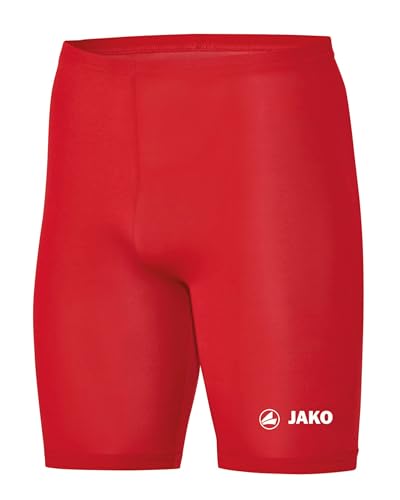 JAKO Unterziehhose Kinder Tight Basic 2.0 Sportrot 152 - Elastische Fahrradhose Kinder aus Polyester, Radlerhose Kinder mit elastischem Bund, Thermohose von JAKO