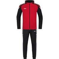 JAKO Performance Trainingsanzug Polyester mit Kapuze 101 - rot/schwarz L von Jako