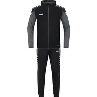 JAKO Performance Trainingsanzug Polyester mit Kapuze 804 - schwarz/anthra light S von Jako