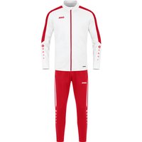 JAKO Power Polyester Trainingsanzug 004 - weiß/rot M von Jako