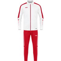 JAKO Power Polyester Trainingsanzug Damen 004 - weiß/rot 36 von Jako