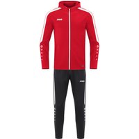 JAKO Power Polyester Trainingsanzug mit Kapuze Kinder 100 - rot 152 von Jako