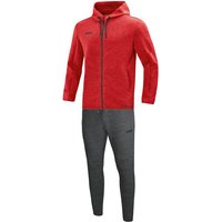 JAKO Premium Basics Jogginganzug mit Kapuze rot meliert 36 (Damen) von Jako