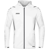 JAKO Challenge Trainingsjacke mit Kapuze weiß/anthra light 3XL von Jako