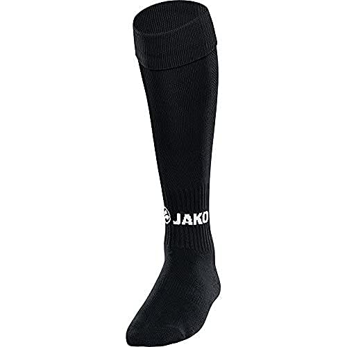 JAKO Herren Stutzenstrumpf Glasgow 2.0 Schwarz Gr. 43-46 I Sportsocken mit Ripp-Struktur am Knöchel & Baumwoll-Fuß I Stutzen mit Mesh-Einsatz an der Wade von JAKO