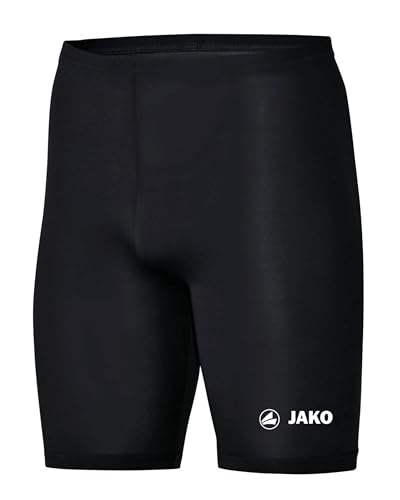 JAKO Unterziehhose Tight Basic 2.0 Schwarz XXL - Elastische Fahrradhose aus Polyester, Radlerhose mit elastischem Bund, Schnell trocknende Thermohose von JAKO