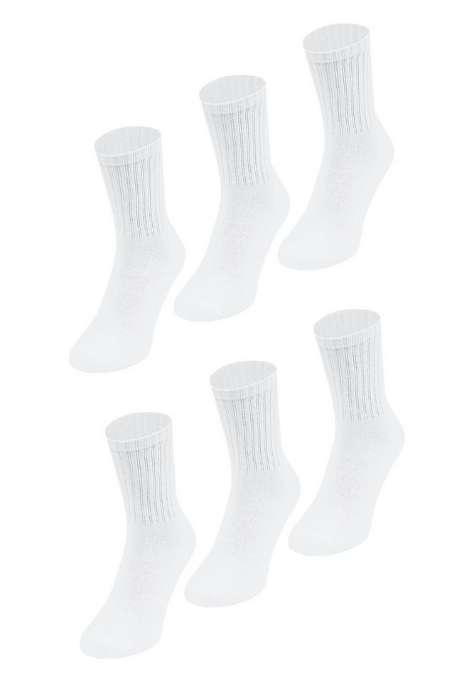 Jako Socken Socken 6er-Set gepolsterte Fersen- und Zehenbereich (6-Paar, sportlich) 7505 in Weiß-2 von Jako