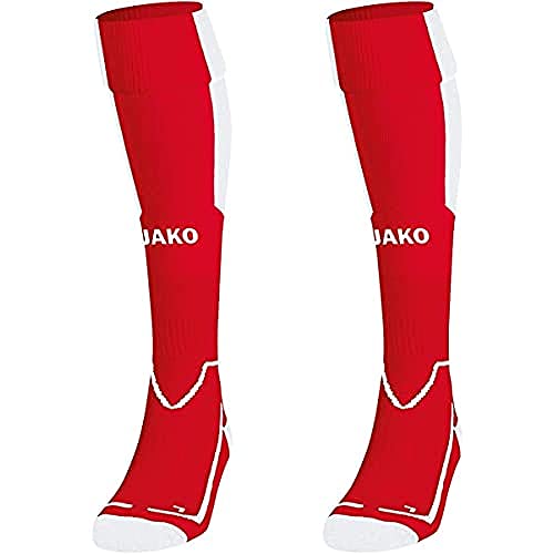 JAKO Unisex steunkousen Lazio Unisex Stutzenstrumpf, Mehrfarbig(rot/Weiß), 43-46 EU JAKO Unisex steunkousen Lazio Unisex Stutzenstrumpf, Mehrfarbig(rot/Weiß), 43-46 EU von JAKO