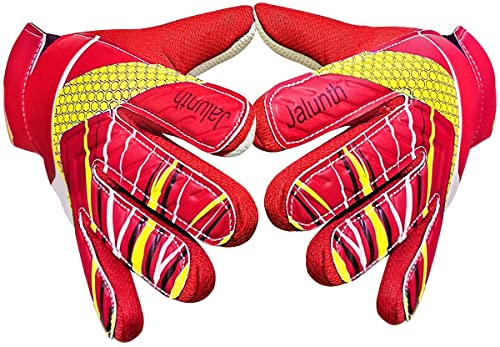 Jalunth Torwarthandschuhe Kinder Jungs Jungen Mädchen Junior Fussballhandschuhe Fußballhandschuhe Trainingshandschuhe Torwart Fussball Fußball Handschuhe mit rutschfeste Latex Handfläche von Jalunth