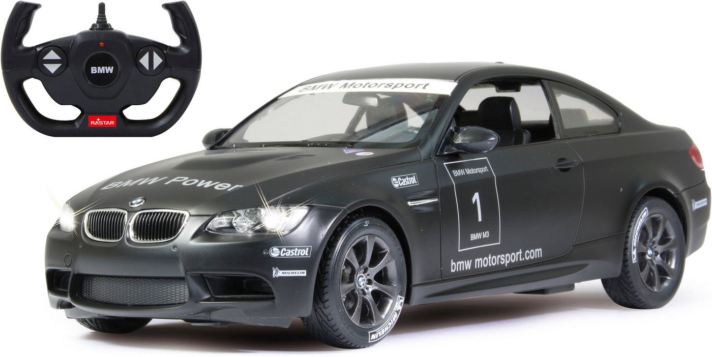 Jamara RC-Auto Deluxe Cars, BMW M3 Sport, 1:14, schwarz, 2,4GHz, mit LED-Licht von Jamara