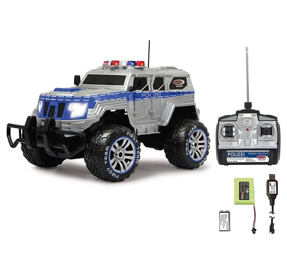 Jamara RC-Auto Polizei Panzerwagen Monstertruck, Fernsteuerung Funkferngesteuertes Auto Truck Jamara RC-Auto Polizei Panzerwagen Monstertruck, Fernsteuerung Funkferngesteuertes Auto Truck von Jamara