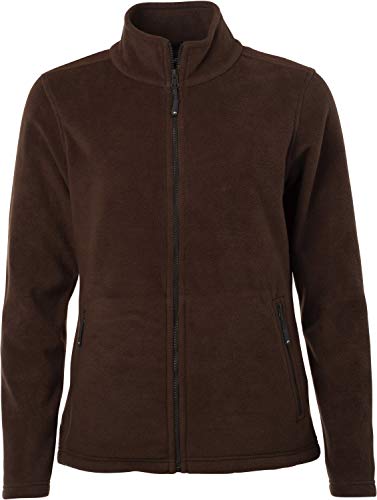 James & Nicholson Damen Fleece Jacke, Braun (Brown), 42 (Herstellergröße: XXL) von James & Nicholson