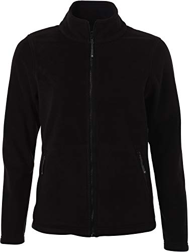 James & Nicholson Damen Fleece Jacke, Schwarz (Black), 44 (Herstellergröße: 3XL) von James & Nicholson