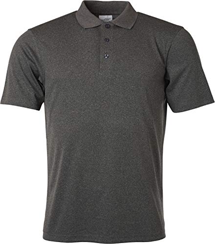 James & Nicholson Herren Active Poloshirt, Grau (Dark-Melange), X-Large von James & Nicholson