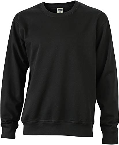 James & Nicholson Herren Workwear Sweat Sweatshirt, Schwarz (Black), XXXX-Large von James & Nicholson