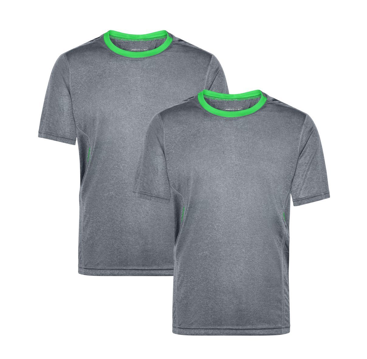 James & Nicholson Laufshirt Doppelpack Herren Kurzarm Laufshirt Running T-Shirt JN472 (Doppelpack, 2er-Pack) Atmungsaktiv und Feuchtigkeitsregulierend von James & Nicholson