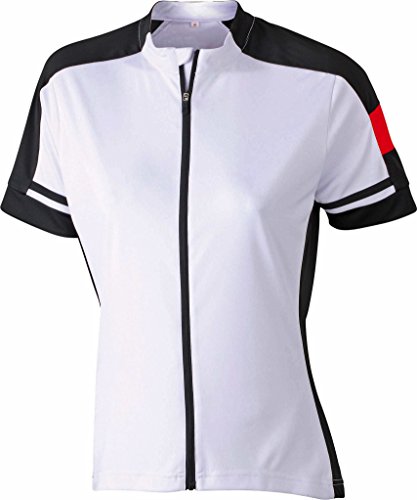 Ladies' Bike-T Full Zip White,XL von James & Nicholson