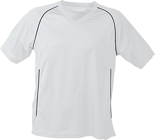 Team Shirt - Trikot für Erwachsene Fussball & Sport Sportshirt, Größe:M;Farbe:Weiß/Schwarz Team Shirt - Trikot für Erwachsene Fussball & Sport Sportshirt, Größe:M;Farbe:Weiß/Schwarz von James & Nicholson