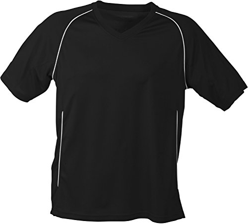 Team Shirt - Trikot für Erwachsene Fussball & Sport Sportshirt, Größe:S;Farbe:Schwarz/Weiß Team Shirt - Trikot für Erwachsene Fussball & Sport Sportshirt, Größe:S;Farbe:Schwarz/Weiß von James & Nicholson
