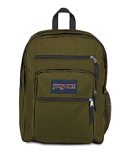 JanSport Big Student, Großer Rucksack, 56 L, 43 x 33 x 25 cm, 15in laptop compartment, Army Green von JanSport