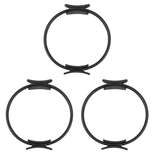 Janasiba 3 x Pilates-Ring, magischer Kreis, Körpersport, physische Kraft, Übung, Yoga-Werkzeug, schwarz von Janasiba