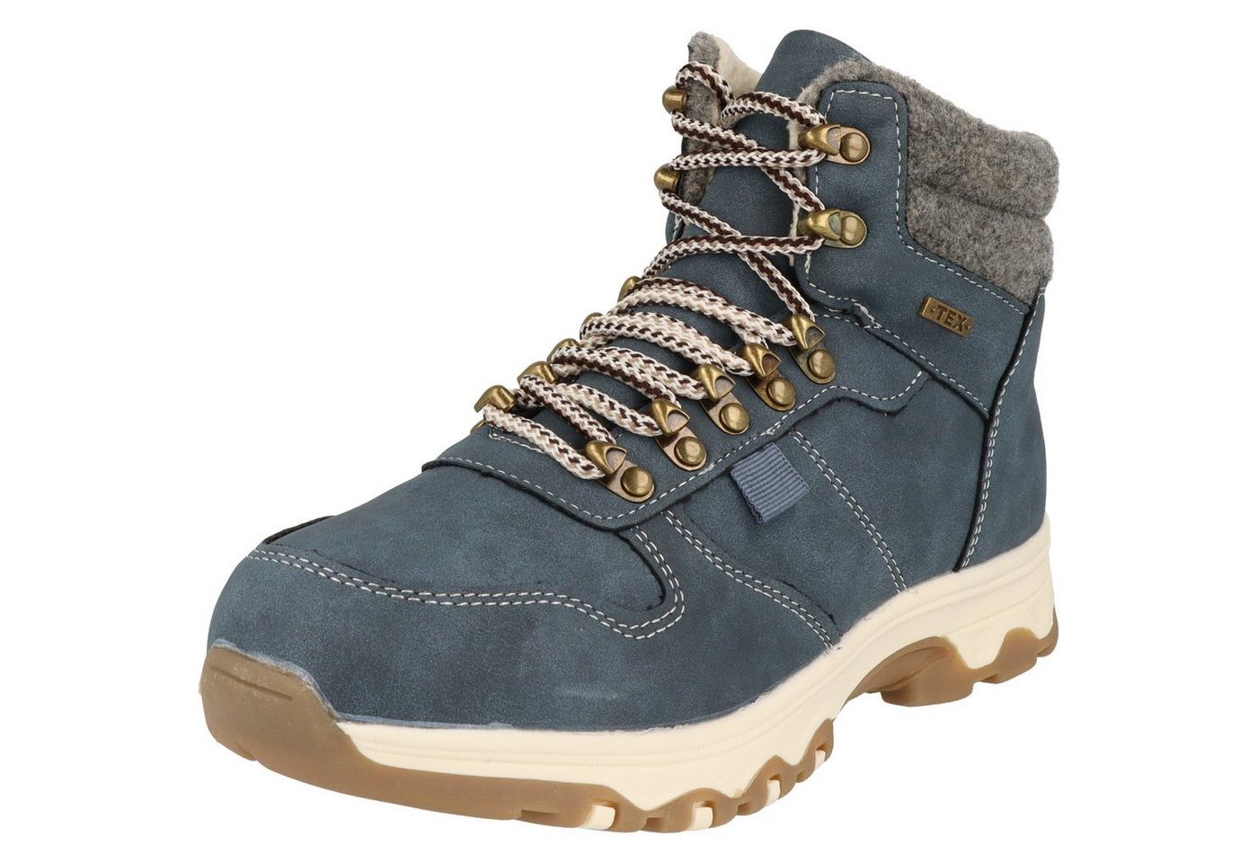 Jane Klain Damen Schuhe Tex Trekking Wanderstiefel 252-800 gefüttert Navy Trekkingschuh von Jane Klain