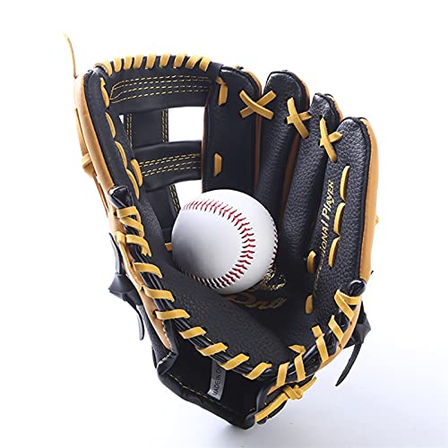 Baseball Handschuhe Zweischichtige Leder-Baseballhandschuhe Battinghandschuhe Jugend-Kinder-Pitchinghandschuhe Softballhandschuhe(28 inch(70 71cm)) von Janmobrian