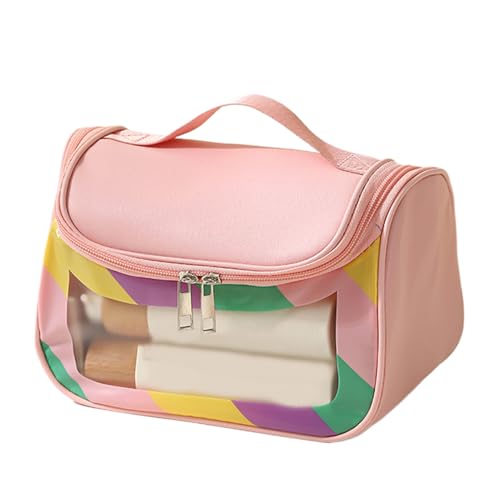 Durchsichtige Make-up-Tasche, durchsichtige Reisetaschen für Toilettenartikel,Kulturbeutel, wasserdicht, transparent, Organizer-Taschen | Buntes Make-up-Etui, Reise-Kosmetiktasche für Wochenendausflüg von Janurium