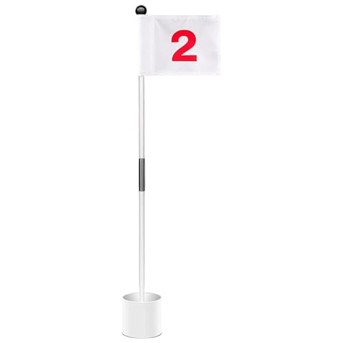 Golf Flagstick Kit – leichtes Golf Pin Flag Hold Cup Kit zum Üben | Tragbares Golfzubehör für Golfliebhaber zum Üben im Hinterhofgarten von Janurium