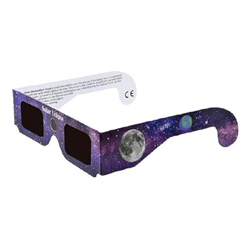 Janurium Sonnenfinsternis-Brille,Sonnenfinsternis-Sichtbrille,Mondfinsternis-Sichtbrille mit kratzfester Linse | Augenschutzbrille aus Papier mit klarer Sicht für Erwachsene und Kinder von Janurium