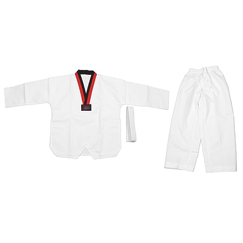 Jauarta Taekwondo-Dobok-Anzug, Robust, Bequem, Atmungsaktiv, Taekwondo-Trainingsuniform für Kinder mit Einer Körpergröße von 136–146 cm von Jauarta