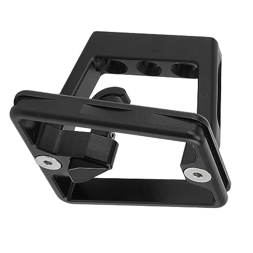 Jauarta Vorderradträgerblock Aluminiumlegierung Faltrad Vorderradträgerblock Taschenhalterung Halter Faltrad 3 Löcher Pig Nose Montageadapter mit Schrauben (Schwarz) von Jauarta