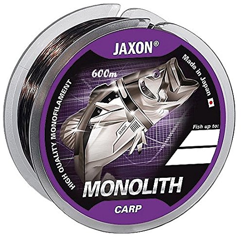 Jaxon Angelschnur Monolith CARP 0,25-0,35mm/600m Spule Monofil Karpfen Schnur (Ø 0,30mm / Tragkraft 18kg) von Jaxon