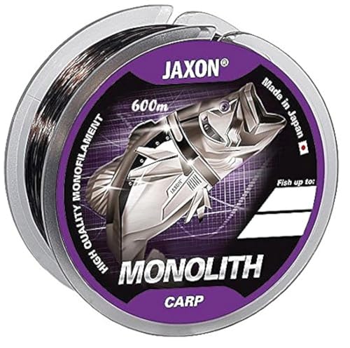 Jaxon Angelschnur Monolith CARP 0,25-0,35mm/600m Spule Monofil Karpfen Schnur (Ø 0,325mm / Tragkraft 20kg) von Jaxon