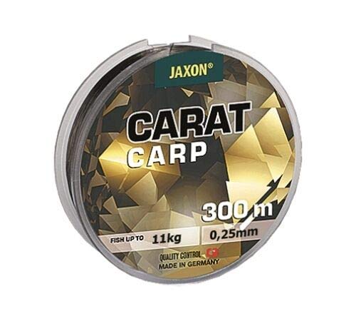 Jaxon Angelschnur Carat CARP 300m Spule Monofile Karpfen Schnur (0,25mm / 11kg) von Jaxon