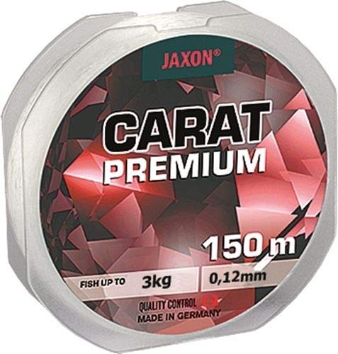 Jaxon Angelschnur CARAT PREMIUM 150m Spule 0,10mm-0,45mm Monofile (0,12mm/3kg) von Jaxon