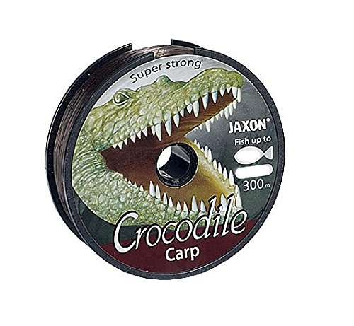 Jaxon Angelschnur Crocodile CARP 600m Spule 0,25-0,35mm Monofile Karpfen Schnur (0,025€/m) (0,25mm / 12kg) von Jaxon