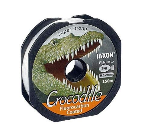 Jaxon Angelschnur Crocodile FLUOROCARBON Coated 2x150m Spule Monofile (150m/0,12mm/3kg) von Jaxon