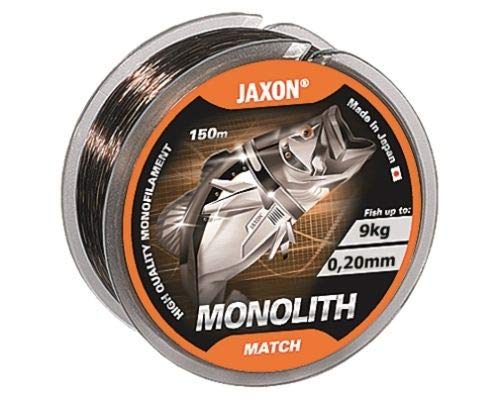 Jaxon Angelschnur Monolith Match Monofile Schnur 150m Spule (0,20mm / 9kg) von Jaxon