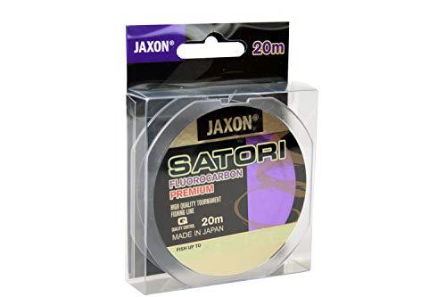 Jaxon Angelschnur Vorfachschnur Satori FLUOROCARBON Premium 20m Spule 0,10-0,60mm (0,60mm / 38kg) von Jaxon