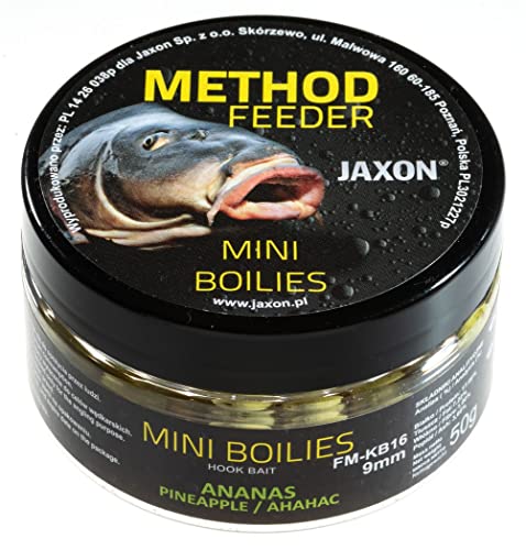 Jaxon Boilies 9mm 50g für Method Feeder Methode Karpfenangeln Karpfenfischen Grundfutter (Ananas/FM-KB16) von Jaxon