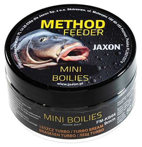 Jaxon Boilies 9mm 50g für Method Feeder Methode Karpfenangeln Karpfenfischen Grundfutter (Brassen Turbo/FM-KB04) von Jaxon